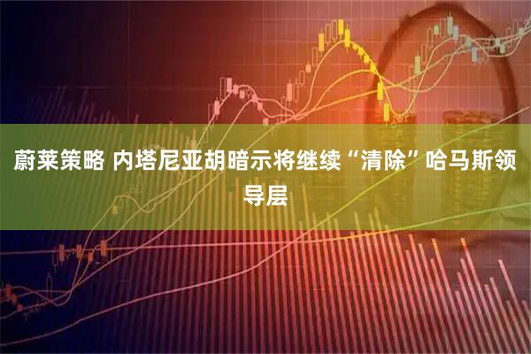 蔚莱策略 内塔尼亚胡暗示将继续“清除”哈马斯领导层