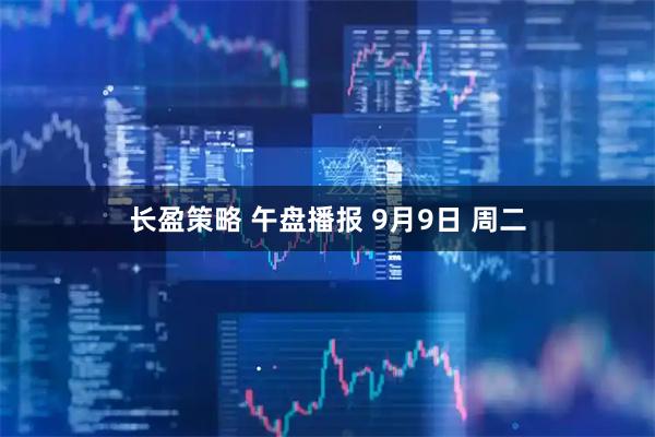 长盈策略 午盘播报 9月9日 周二